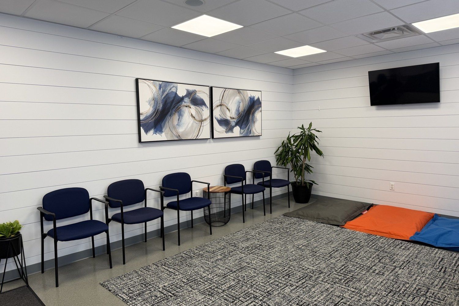 The waiting area, with a quiet corner for children, Hanover Dental Sedation